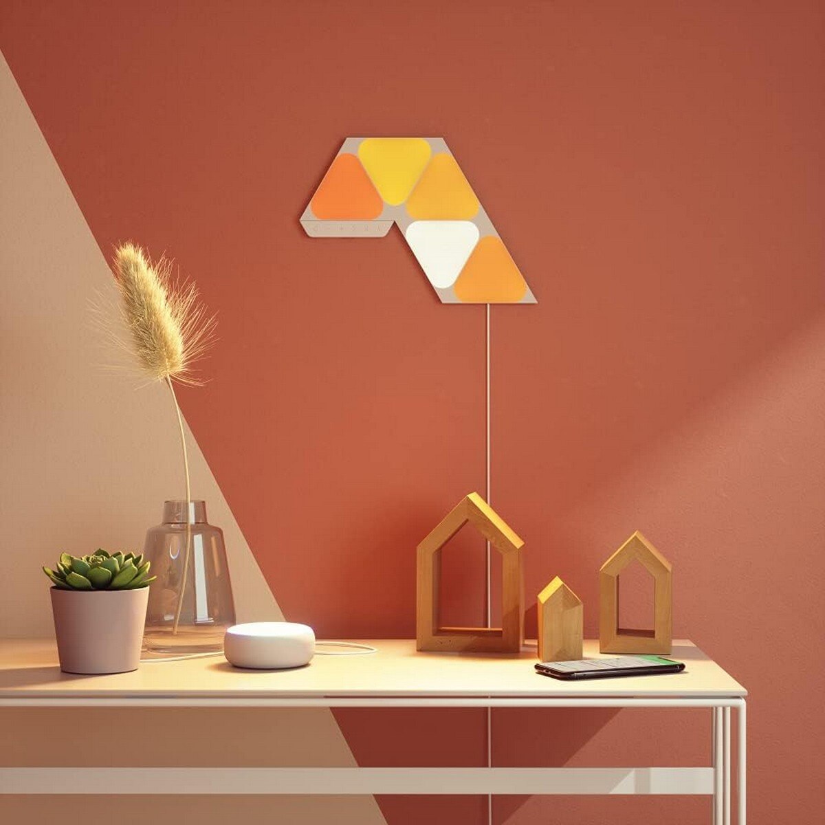 Painéis Luz Nanoleaf Shapes Mini Triangles Starter Kit (5 Uni.) 2