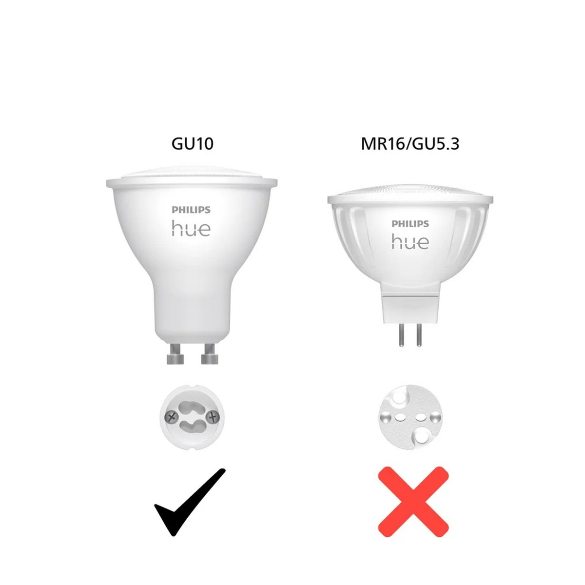 Pack 3 Lâmpadas Inteligentes Philips Hue 4.3W GU10 4