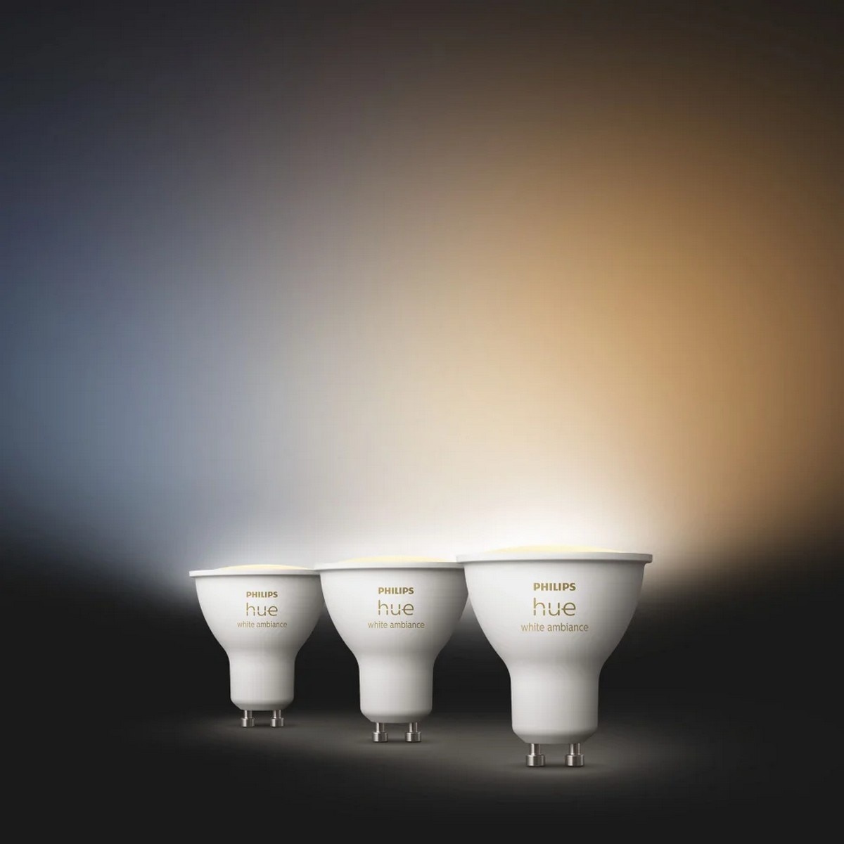 Pack 3 Lâmpadas Inteligentes Philips Hue 4.3W GU10 6