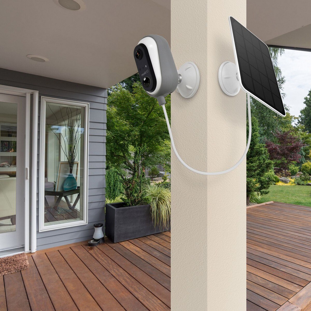 Câmara de Vigilância Muvit com Bateria Externa, WiFi Full HD 1080P + Painel Solar de 3W 2