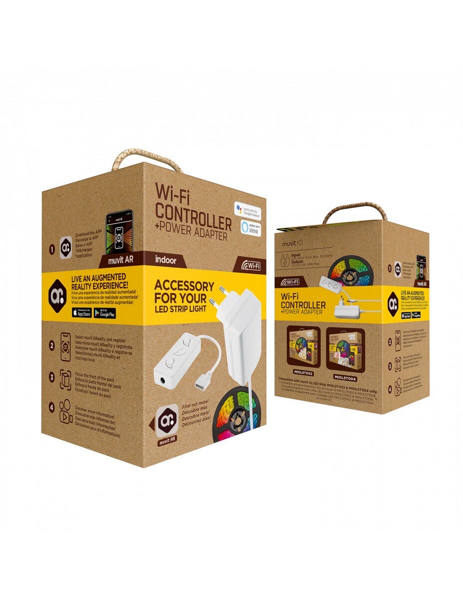 Kit Muvit Controlador WiFi + Transformador para Tiras LED (Compatível MIOLST002 & MIOLST004) 3