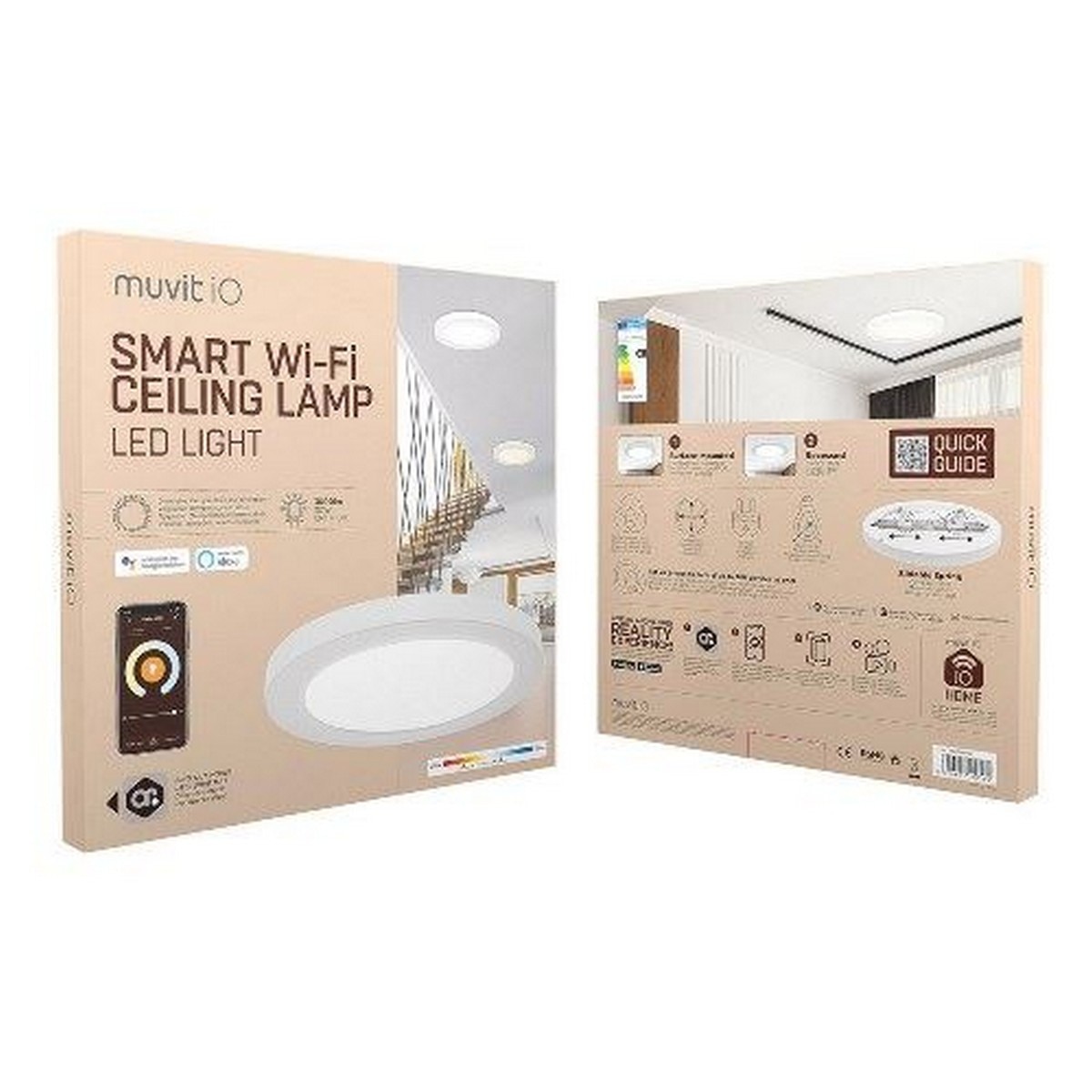 Lâmpada de Teto Muvit Embutida WIFI Branco 30W 8