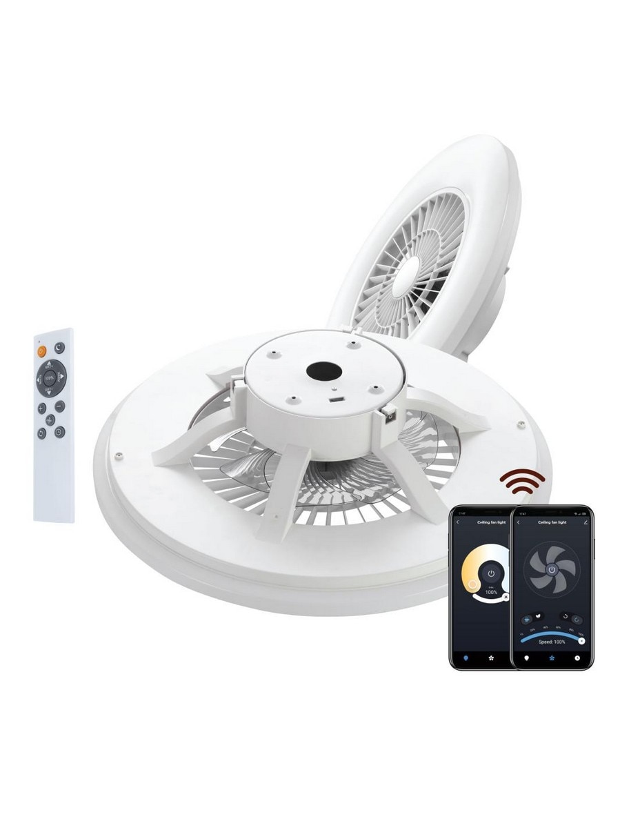 Lâmpada para Teto com Ventilador Muvit WIFI - Branco 1
