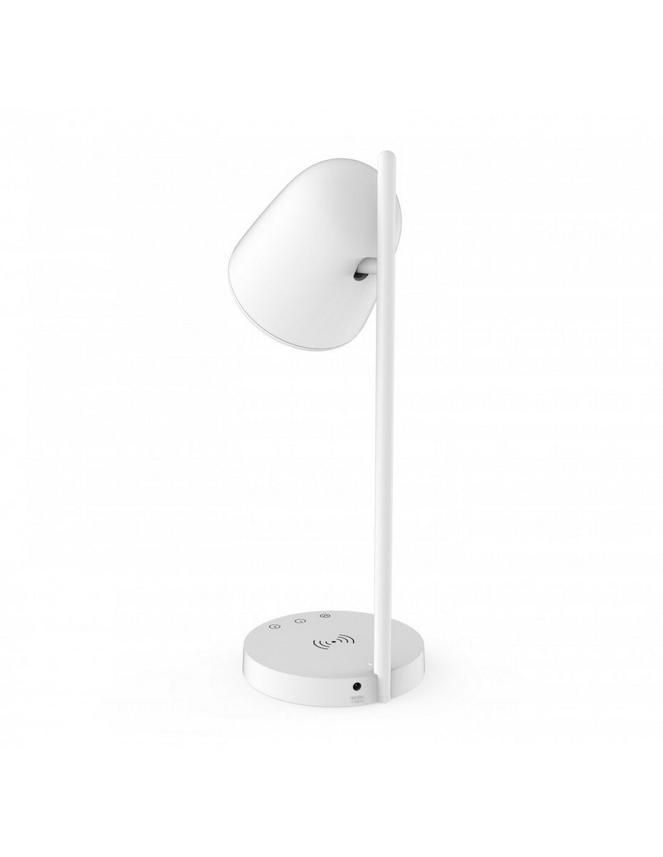 Candeeiro de Mesa com Base de Carregamento Sem Fio Muvit - Branco 2