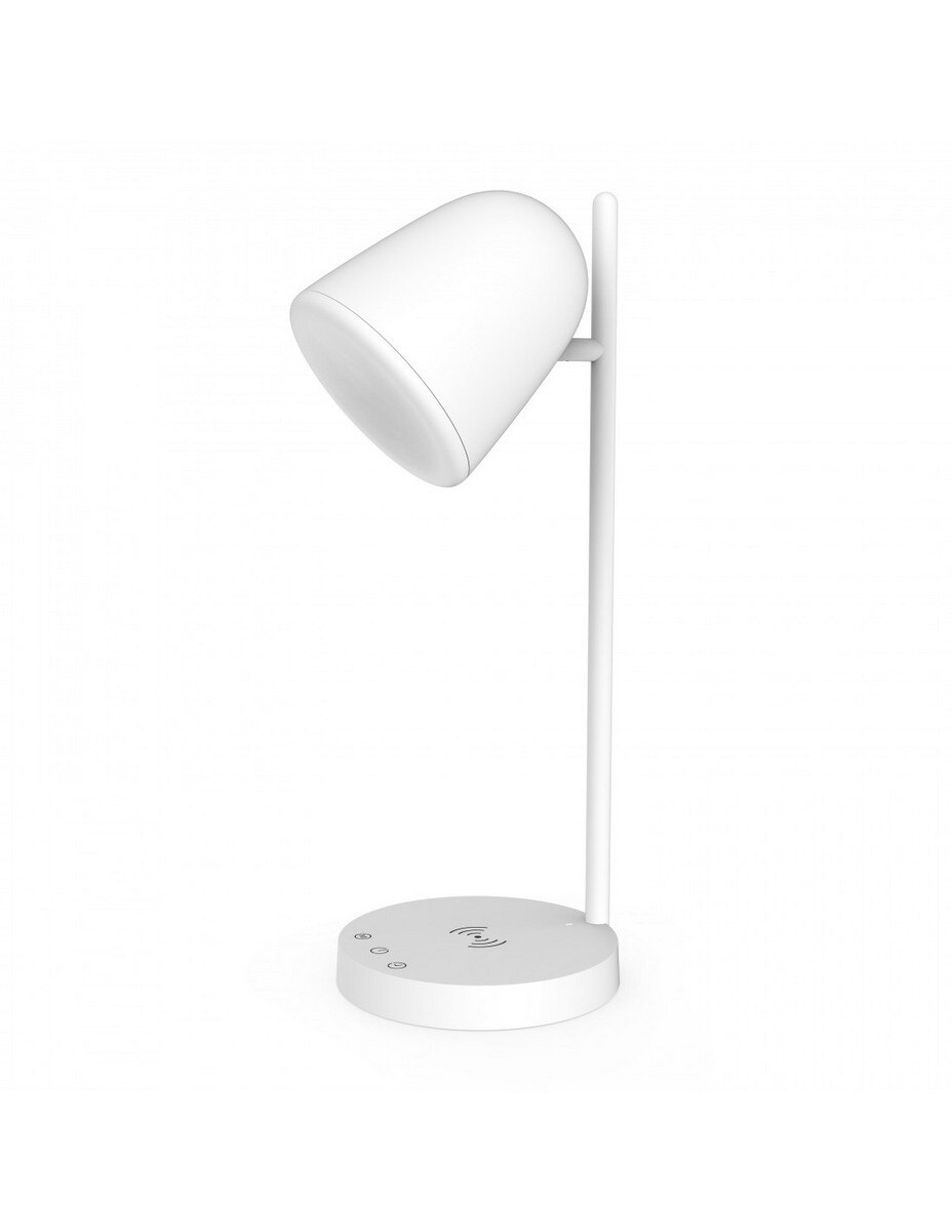 Candeeiro de Mesa com Base de Carregamento Sem Fio Muvit - Branco 3