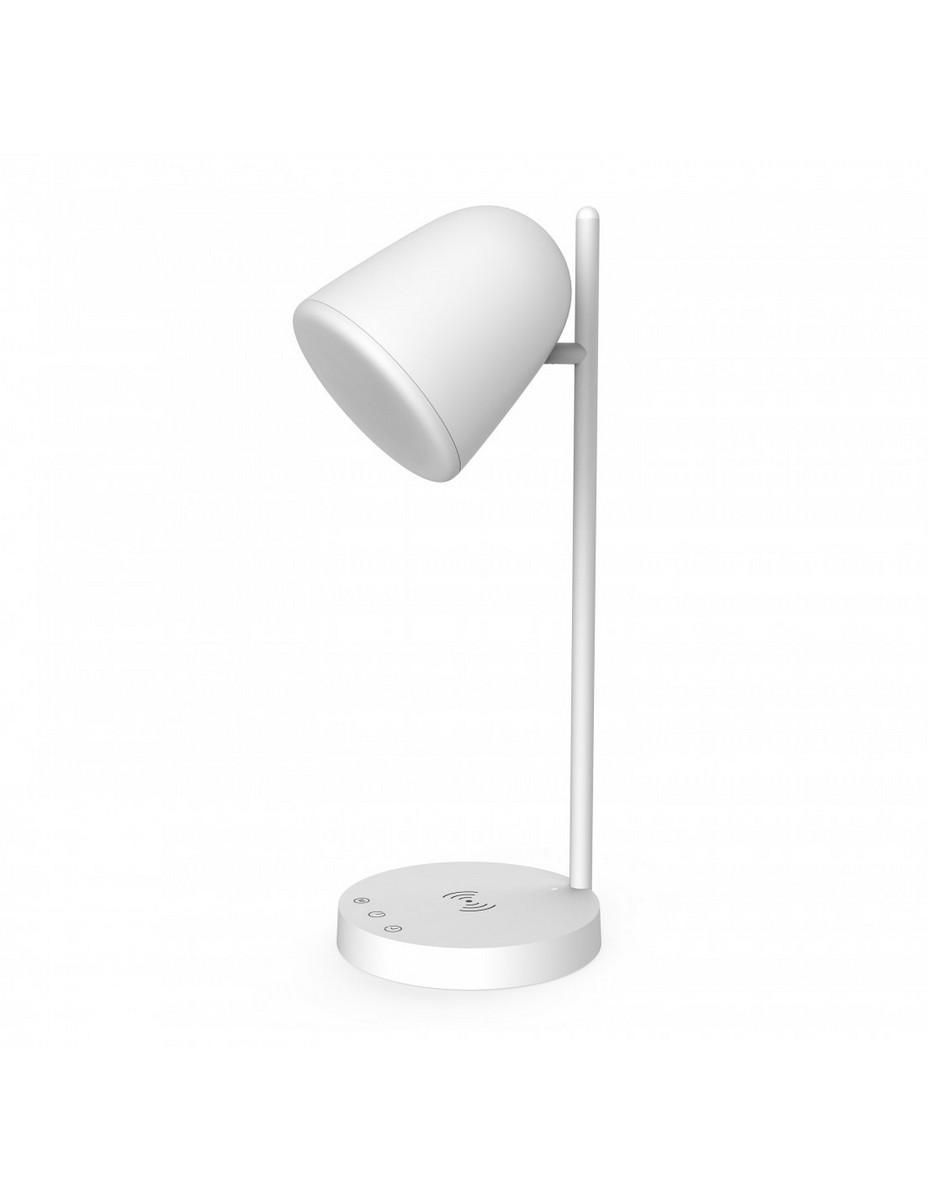 Candeeiro de Mesa com Base de Carregamento Sem Fio Muvit - Branco 4
