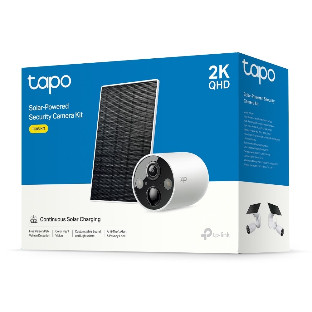 Câmara de Segurança Inteligente Tapo Wi-Fi Interior/Exterior + Painel Solar 3