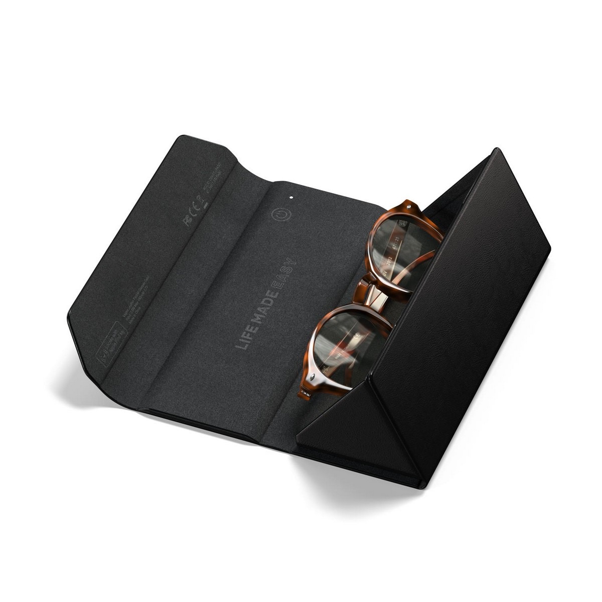 Caixa de Óculos com Localizador Satechi FindAll Glasses Case - Preto Preto-3