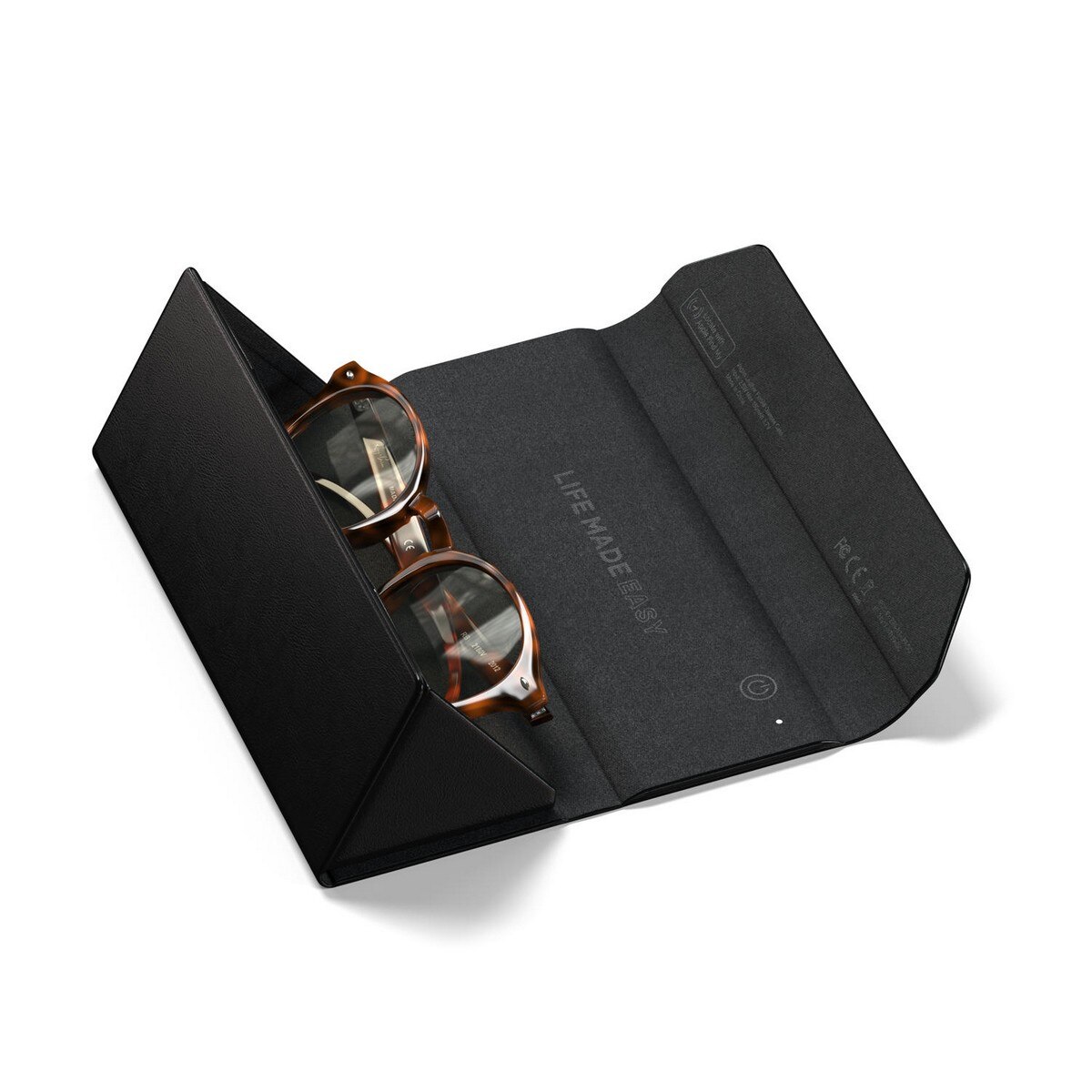 Caixa de Óculos com Localizador Satechi FindAll Glasses Case - Preto Preto-4