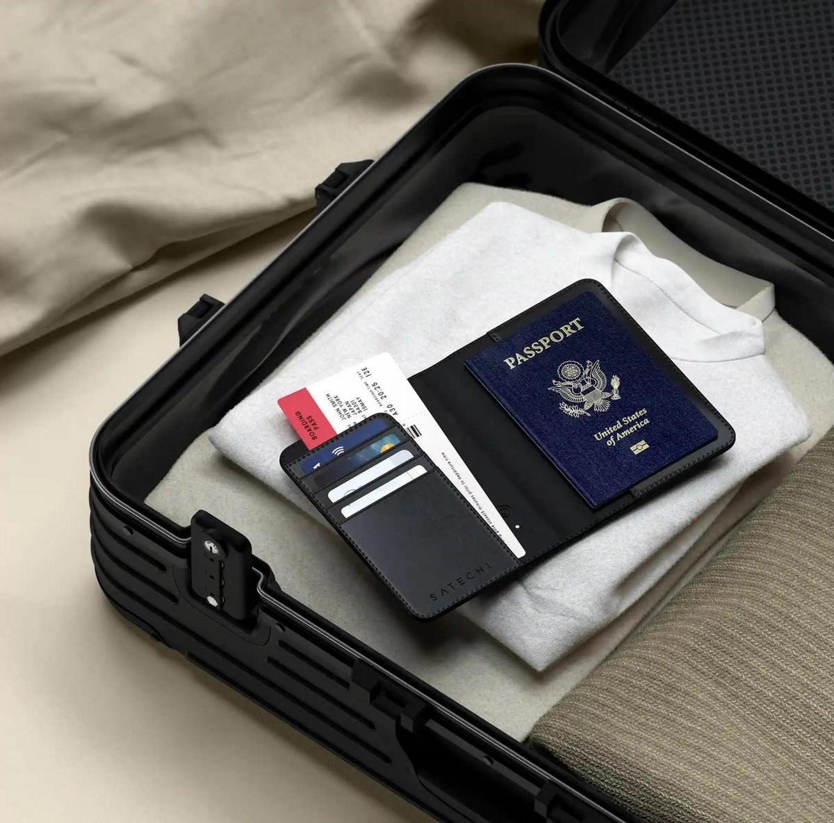 Carteira para Passaporte com Localizador Satechi FindAll Passport Cover 7