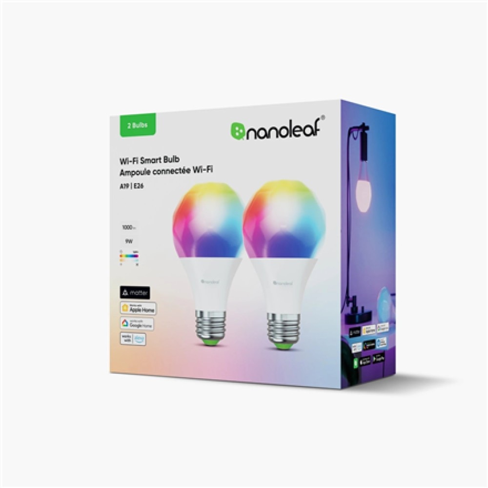 Lâmpada Inteligente Nanoleaf A60/E27 Matter, WiFi - 2 Unidades 4