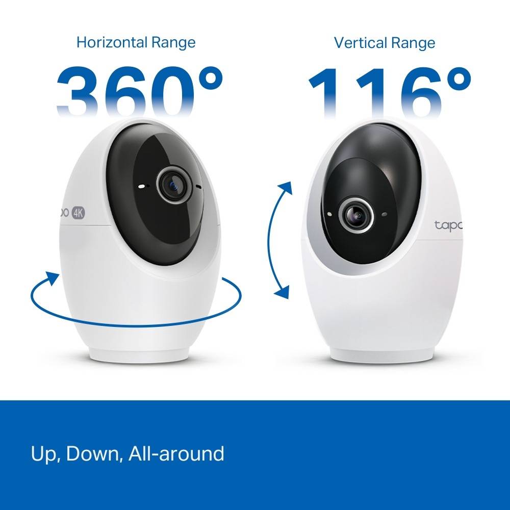 Câmara de Vigilância Tapo C260, Resolução 4K, 360º, Reconhecimento Facial, Deteção IA, Visão Noturna, Alarme Sonoro e Luminoso 3