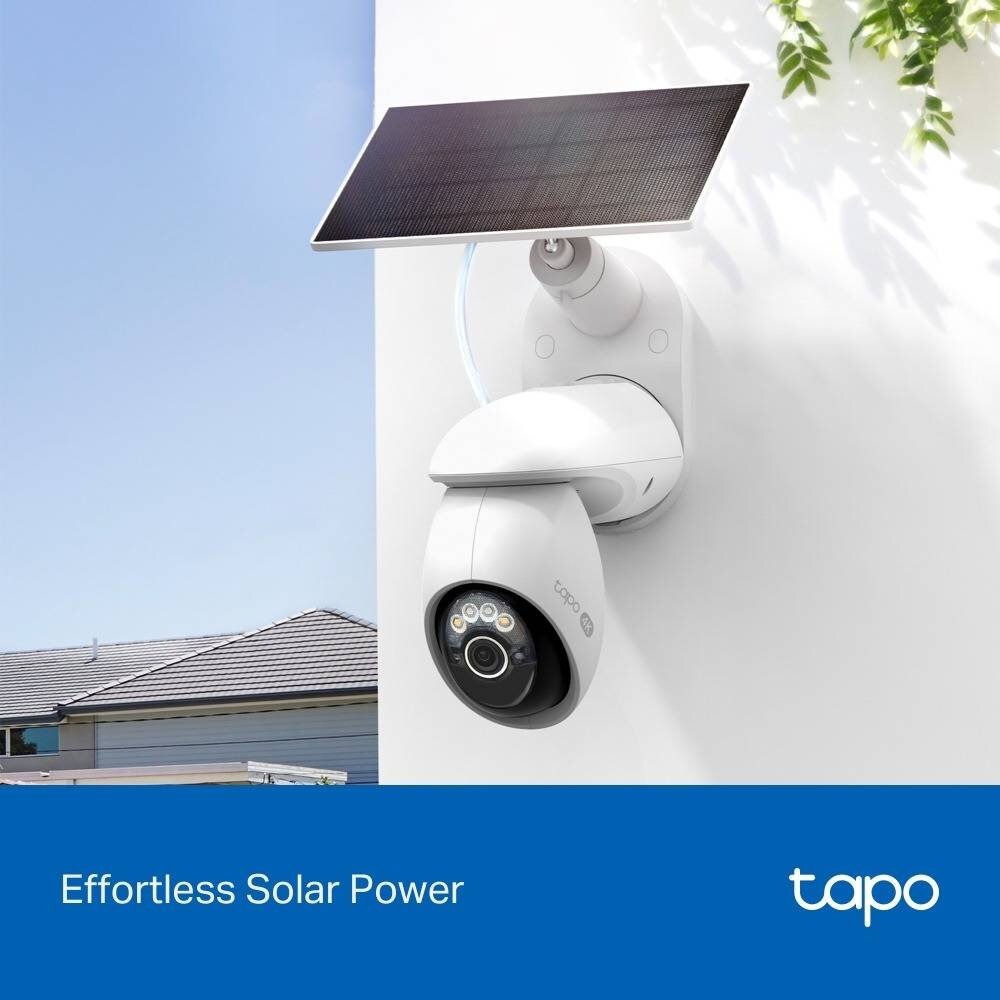 Câmara de Segurança TP-Link Tapo TC92 KIT 4K 8MP Pan/Tilt Outdoor IP65 Security Wi-Fi com Bateria + Painel Solar Tapo A201 2