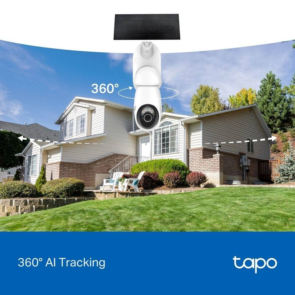Câmara de Segurança TP-Link Tapo TC92 KIT 4K 8MP Pan/Tilt Outdoor IP65 Security Wi-Fi com Bateria + Painel Solar Tapo A201 4