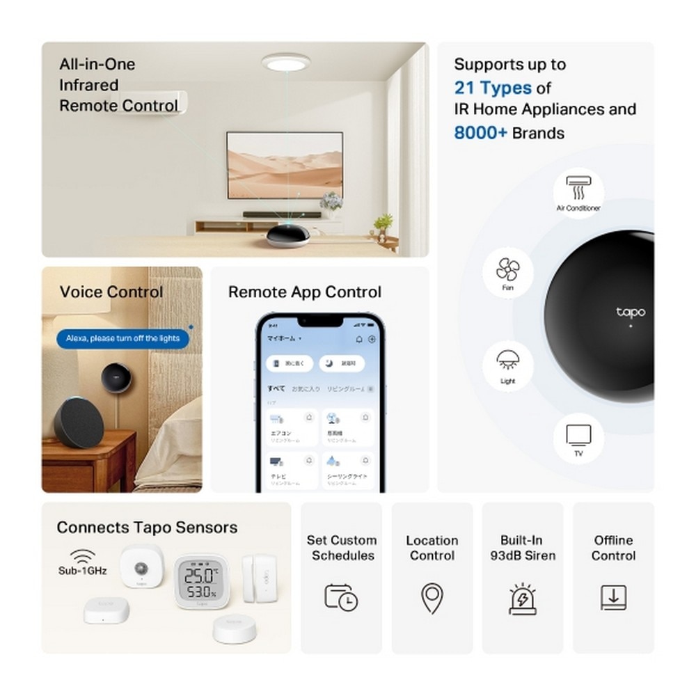 Controlador de Infravermelhos Inteligente Tapo Smart IR & IoT Hub 4