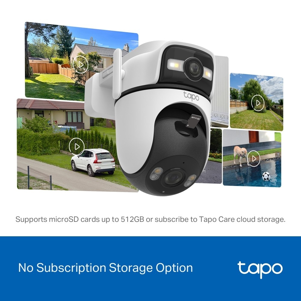 Câmara de Segurança Tapo C545D 2K & 2K Exterior com Lente Dupla e Função Panorâmica e Inclinação Branco-9