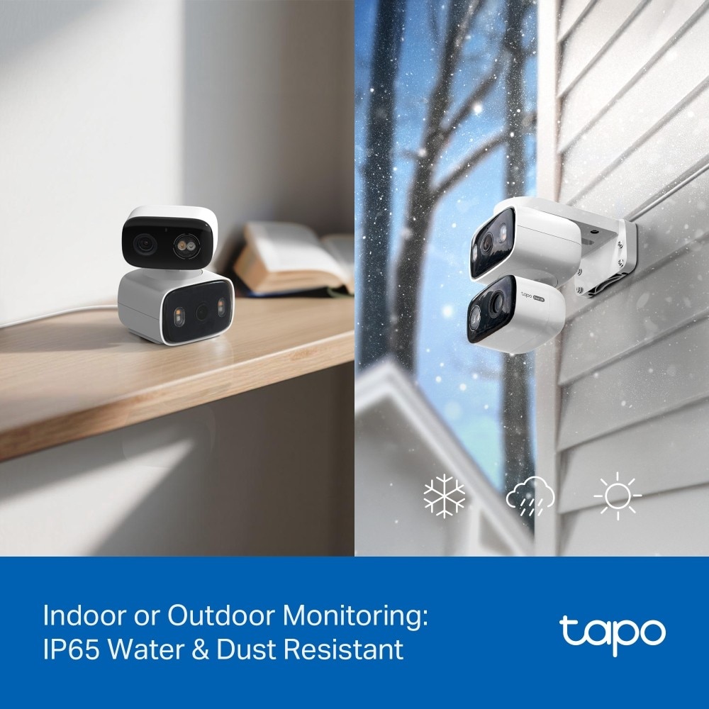 Câmara de Vigilância Tapo C246D 2K & 2K, 360º com Dupla Lente para Interior e Exterior Branco-6