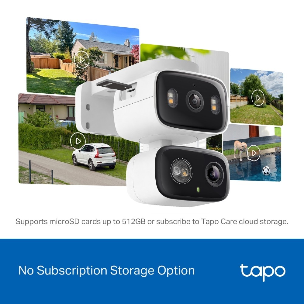 Câmara de Vigilância Tapo C246D 2K & 2K, 360º com Dupla Lente para Interior e Exterior Branco-8