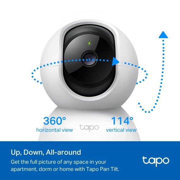 Câmara de Vigilância 360º Wi?Fi para Interior (Pack de 2), 2K 3 MP, Visão Noturna, Detecção IA Gratuita e Áudio Bidirecional Branco-4