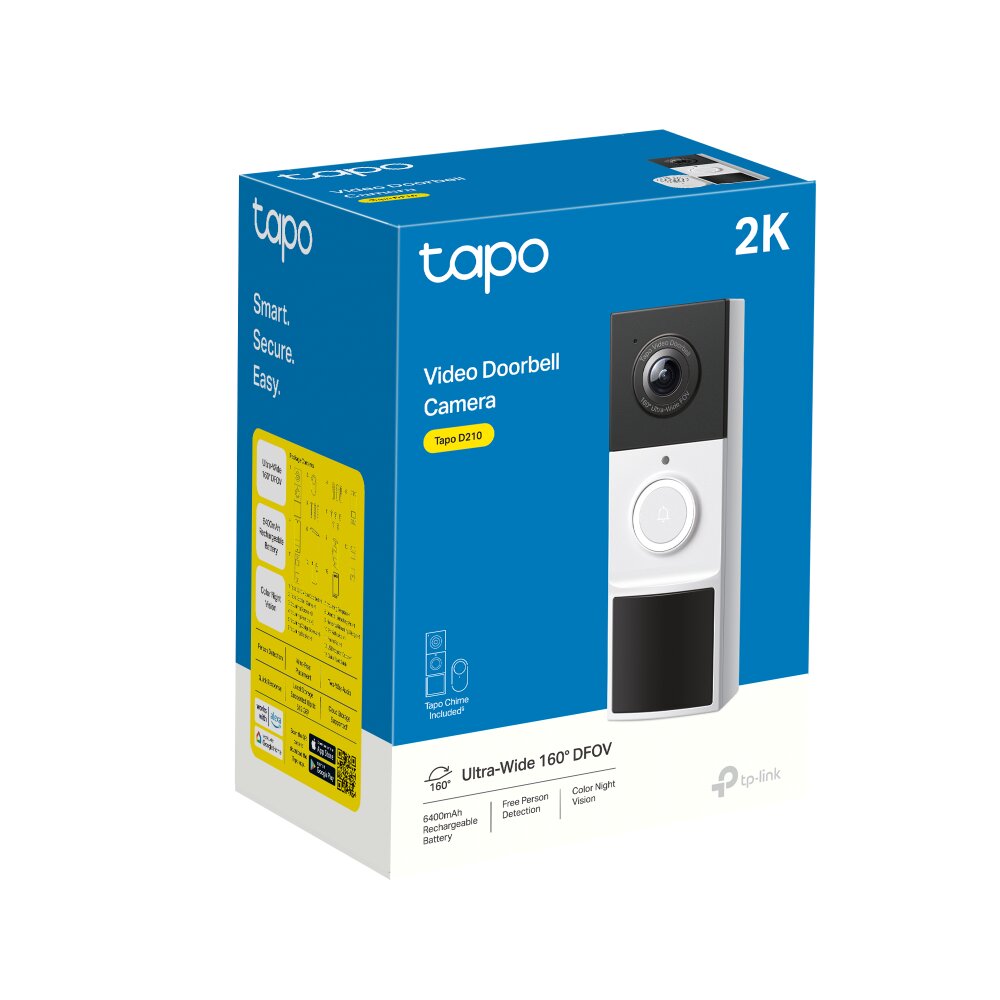Vídeo Porteiro Inteligente com Bateria TP-Link Tapo TD21 2K IP65 9