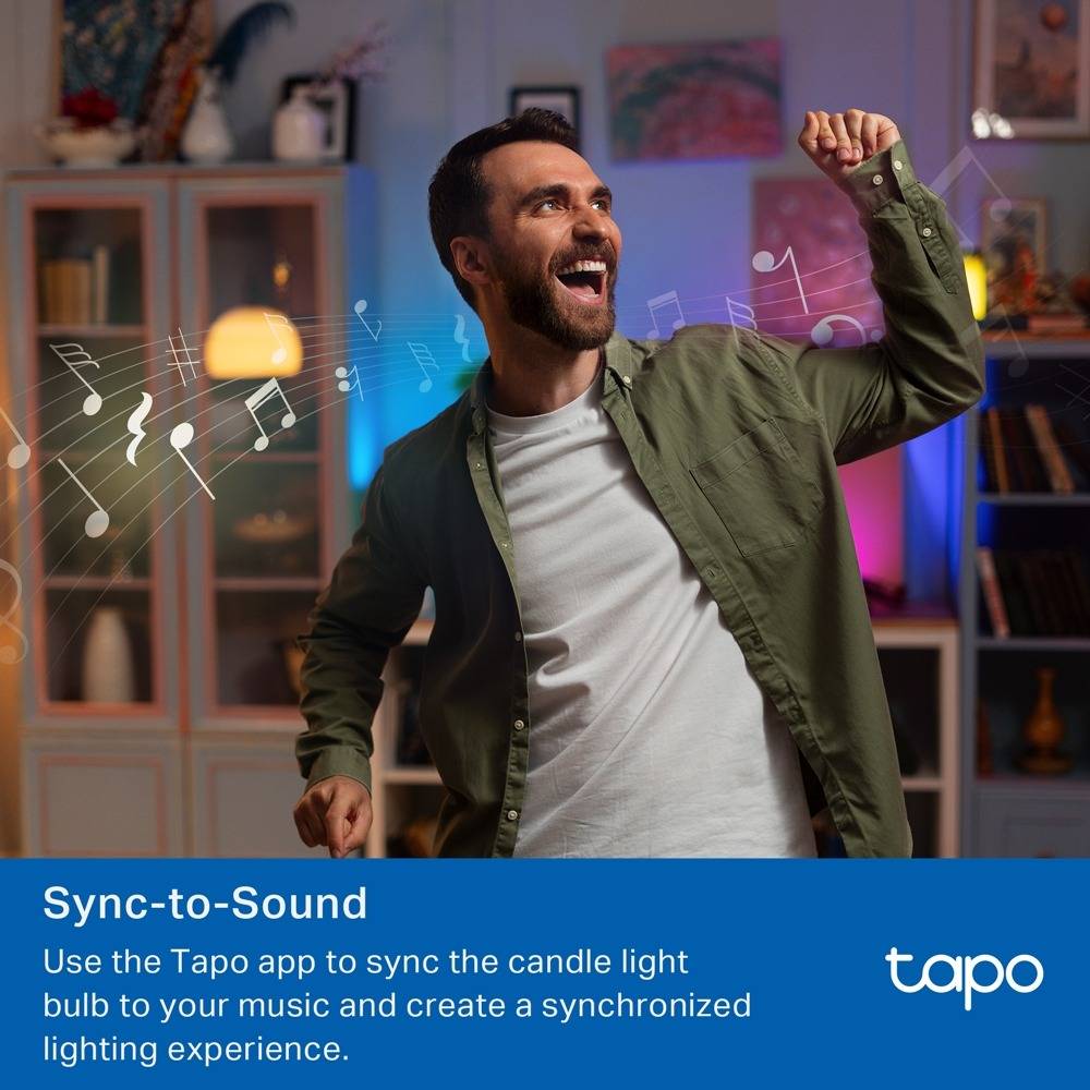 Lâmpada Inteligente TP-Link Smart Light Bulb Multicolor Tapo L430C 2500-6500K Wi-Fi - 2 Unidades 5