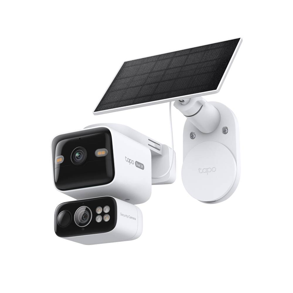 Câmara de Segurança TP-Link Tapo C645D KIT Dual Lens 2K 3MP Pan/Tilt Outdoor IP65 Security Wi-Fi com Bateria + Painel Solar Tapo A20 2