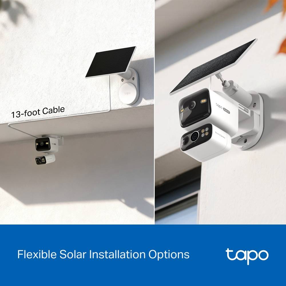 Câmara de Segurança TP-Link Tapo C645D KIT Dual Lens 2K 3MP Pan/Tilt Outdoor IP65 Security Wi-Fi com Bateria + Painel Solar Tapo A20 6