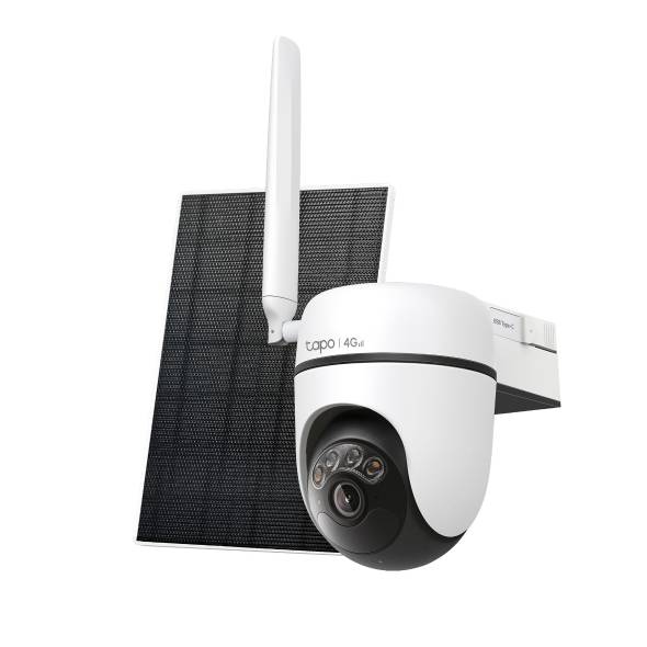 Câmara de Segurança TP-Link Tapo TC90G KIT 2K 3MP Pan/Tilt 4G LTE Outdoor IP65 Security Wi-Fi com Bateria + Painel Solar Tapo A201 1