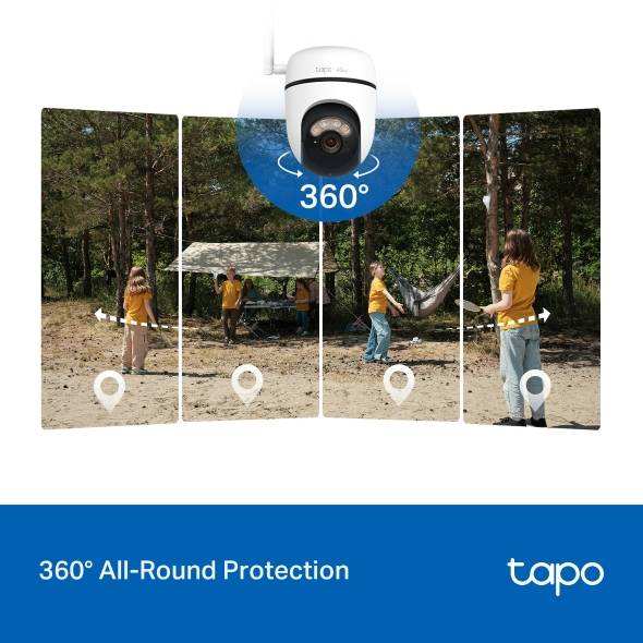 Câmara de Segurança TP-Link Tapo TC90G KIT 2K 3MP Pan/Tilt 4G LTE Outdoor IP65 Security Wi-Fi com Bateria + Painel Solar Tapo A201 6