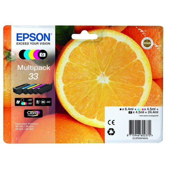 Imagem 0 de Tinteiro Epson 33 Multipack
