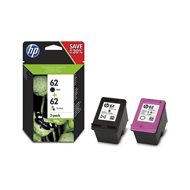 Imagem 0 de Pack Tinteiros HP Originais N9J71AE 62 Preto/Tricolor, Instant Ink
