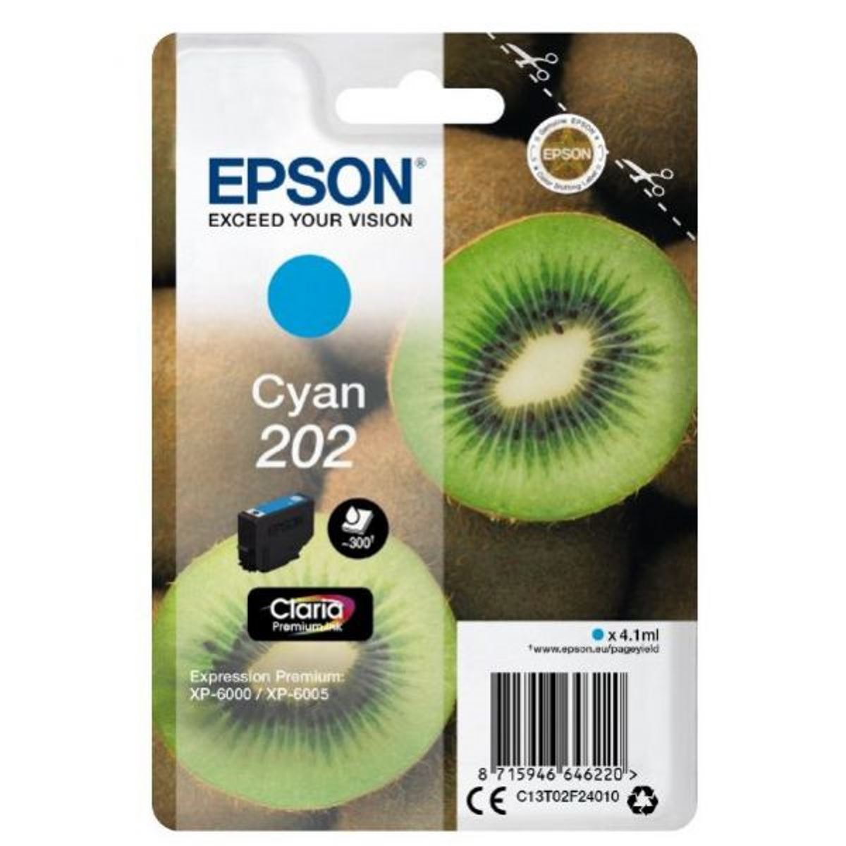 Cartucho Epson 202 Claria Premium Ciano - C13T02F24010 1