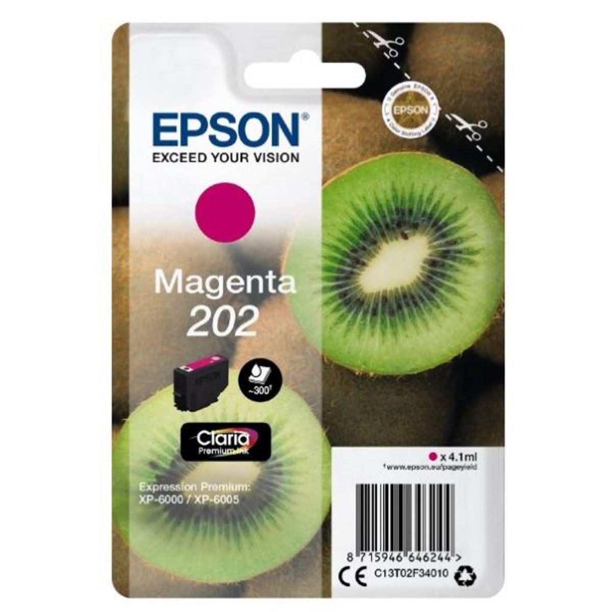 Cartucho Epson 202 Claria Premium Magenta - C13T02F340 1