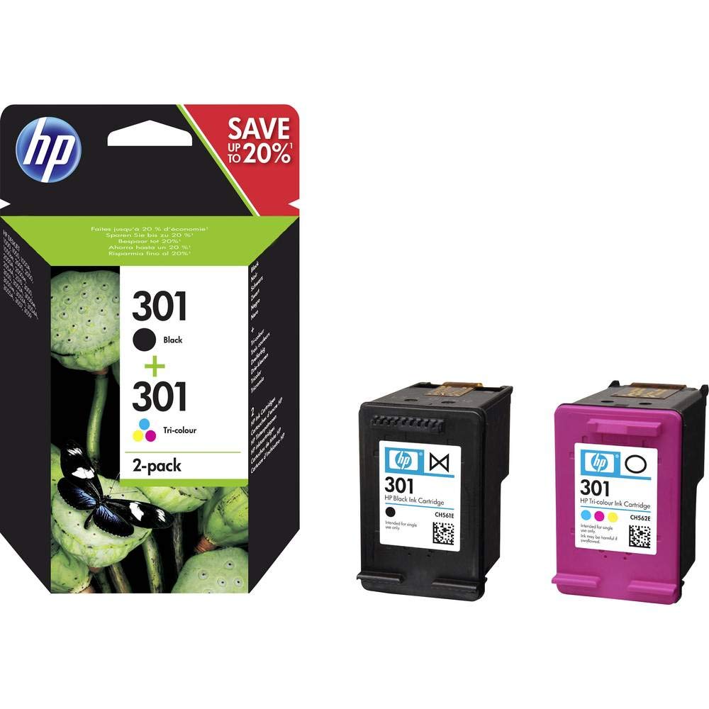 Pack Tinteiros HP Originais N9J72AE 301 Preto/Tricolor 1