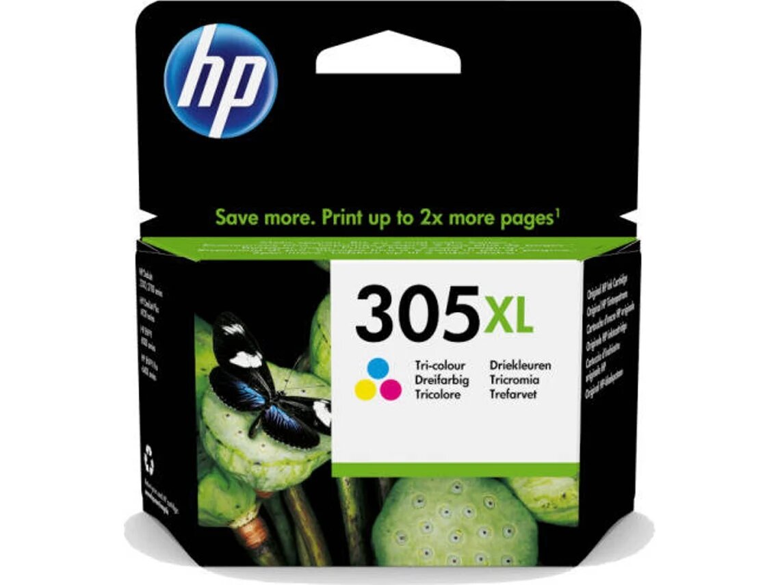 Imagem 0 de Tinteiro HP Original 3YM63AE 305 XL Tricolor, Alto Rendimento, Instant Ink