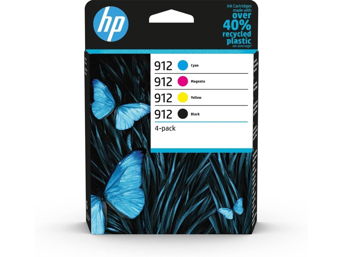 Pack Tinteiros HP Originais 6ZC74AE 912 Preto/Tricolor 1