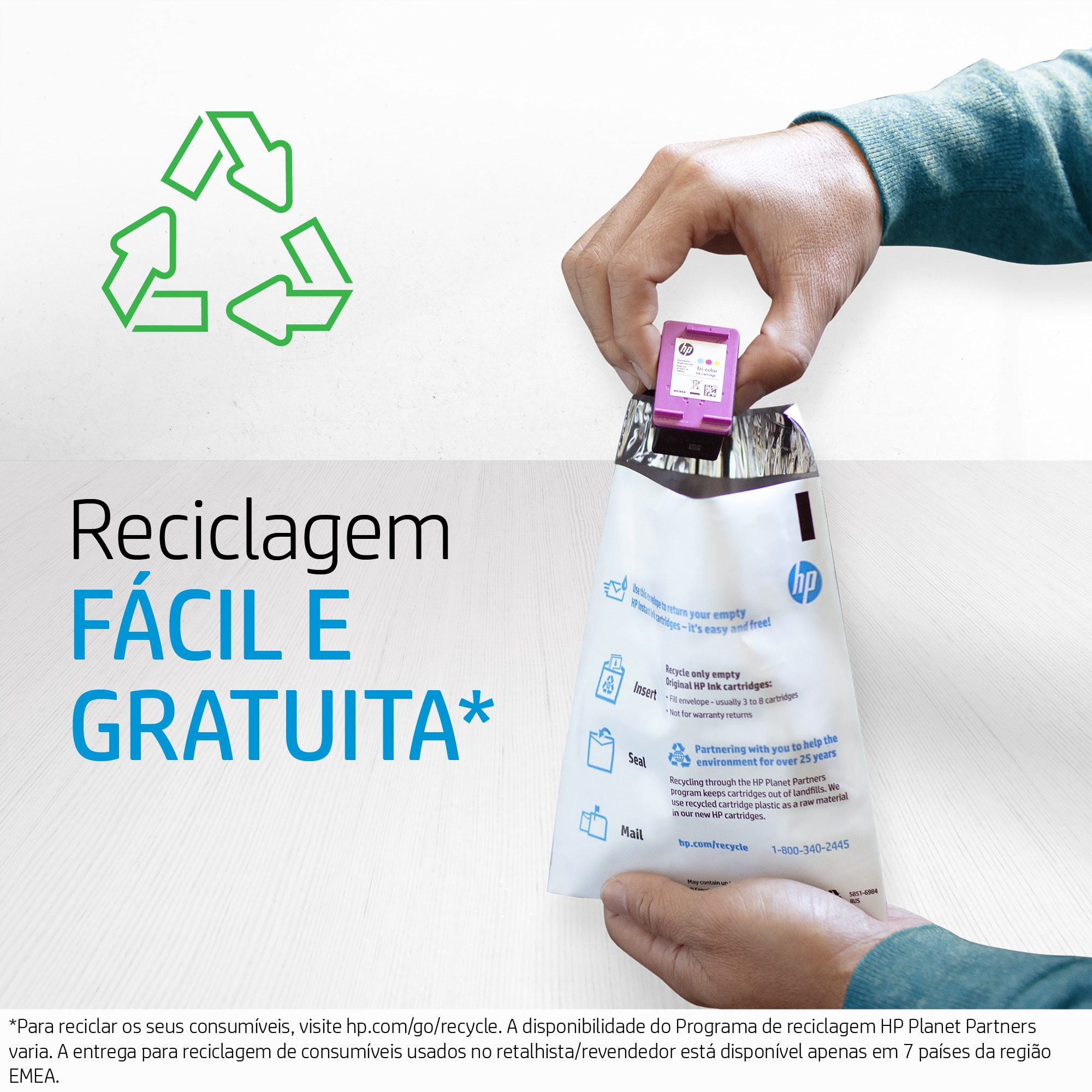 Pack 2 de Tinteiros HP Original 3YM92AE 303 Preto/Multicolor, Alto rendimento, Preparado para o HP Instant Ink 10