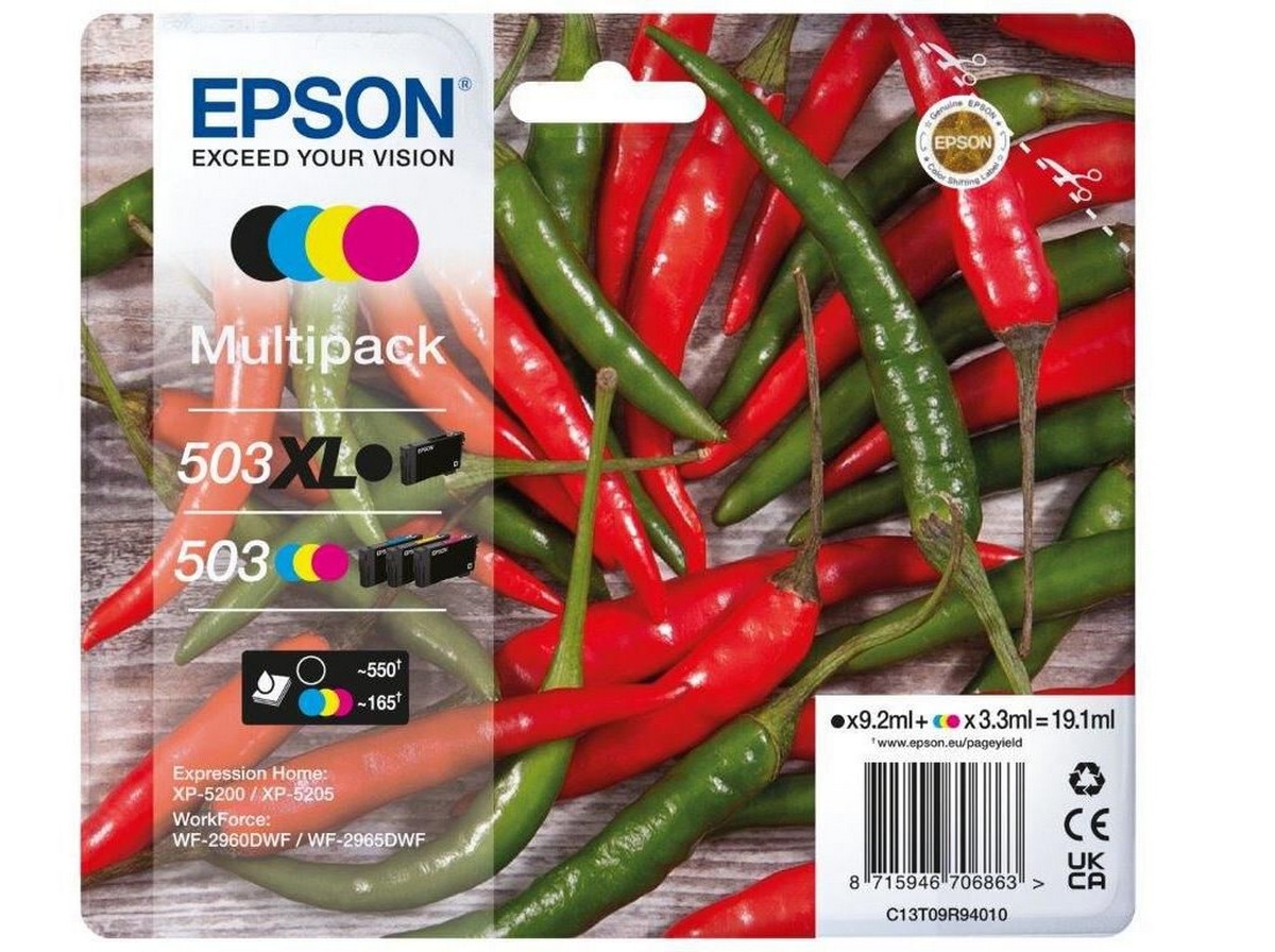 Tinteiro Original Multipack 4-Colours 503 Xl Black, C13T09R94020 Preto / Ciano / Magenta / Amarelo-1