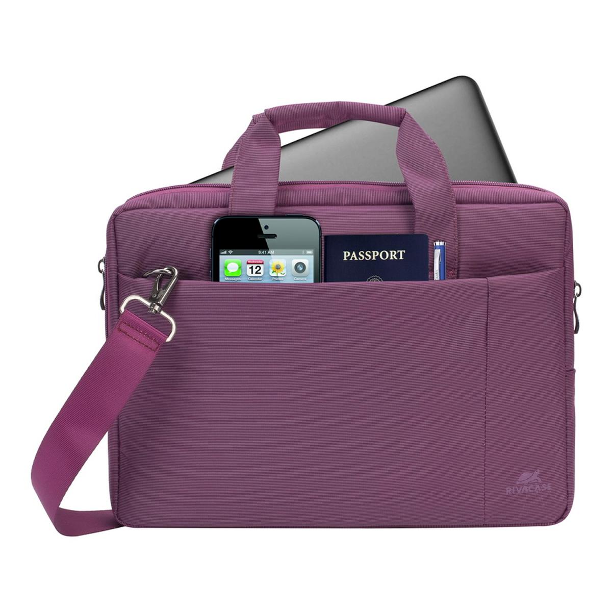 Mala Rivacase 8221 Central para Portátil 13,3" - Purple Lilás-4