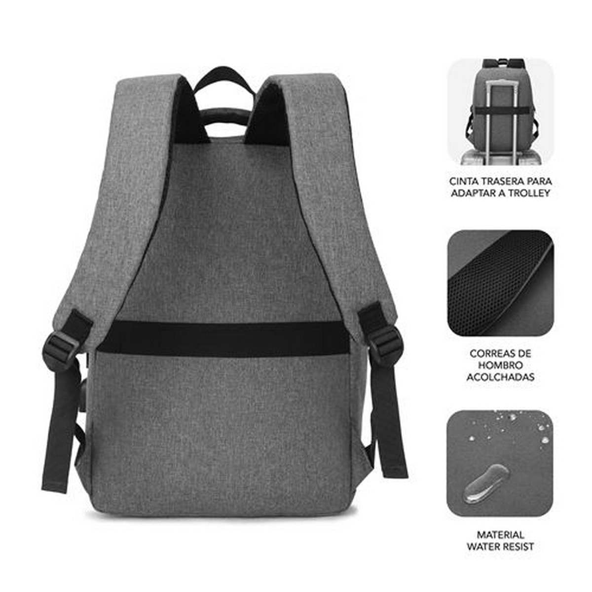 Mochila para Portátil 15,6" - Cinzento 4