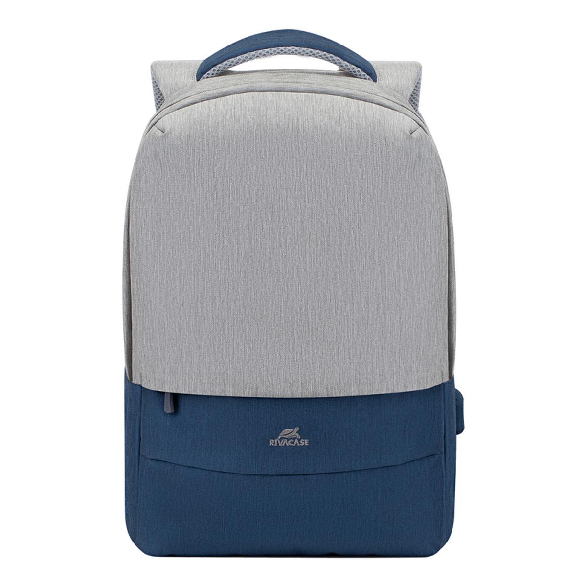 Mochila Rivacase 7562 Prater Anti-theft para Portátil 15.6" - Grey Dark blue Cinzento-claro / Azul-2