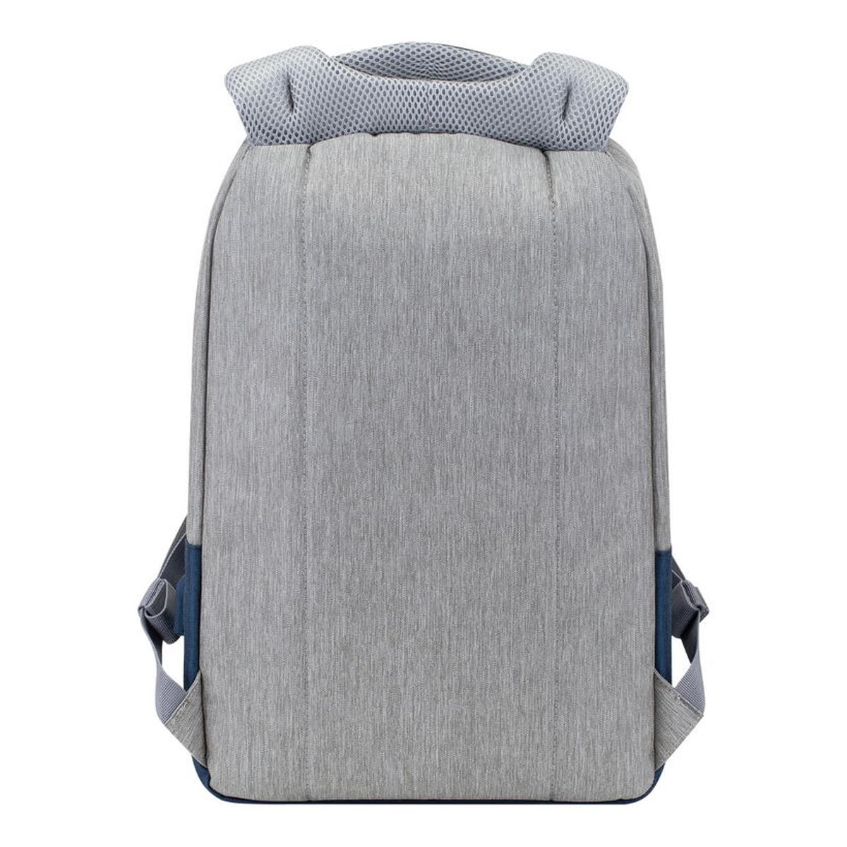 Mochila Rivacase 7562 Prater Anti-theft para Portátil 15.6" - Grey Dark blue Cinzento-claro / Azul-3