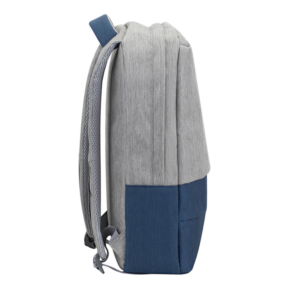Mochila Rivacase 7562 Prater Anti-theft para Portátil 15.6" - Grey Dark blue Cinzento-claro / Azul-6