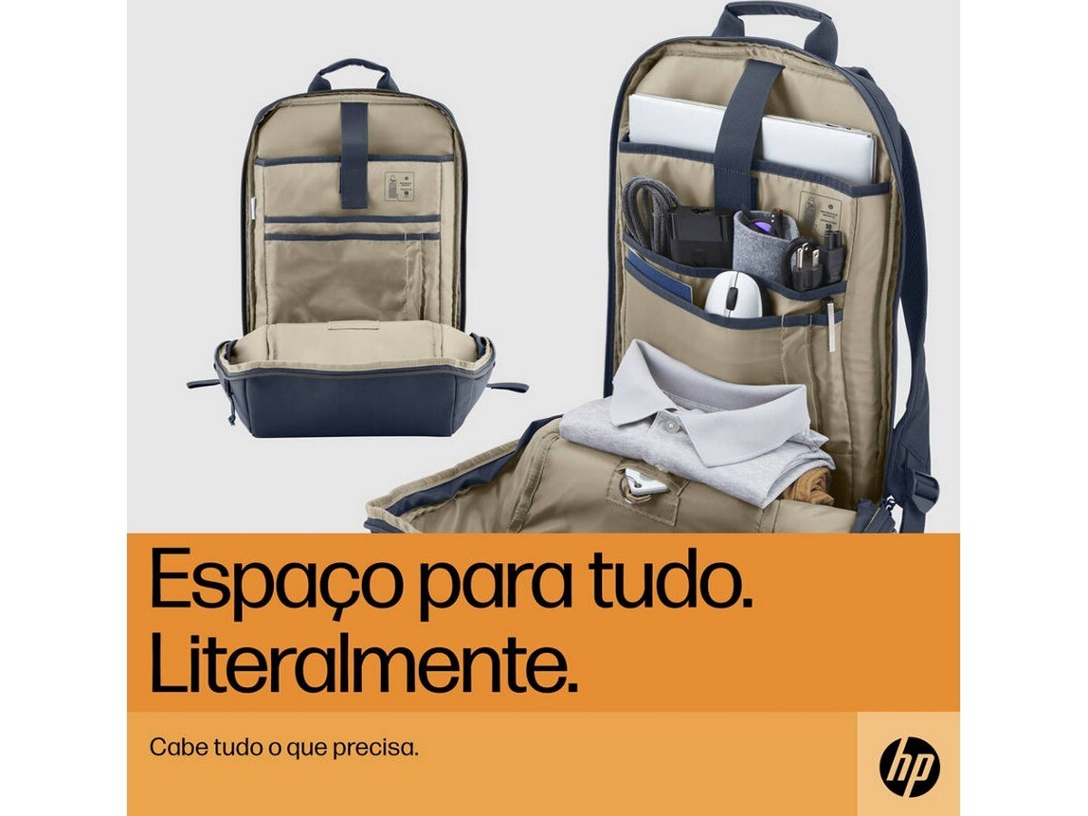 Mochila HP Travel 18L 15.6'' - Preto Azul-3