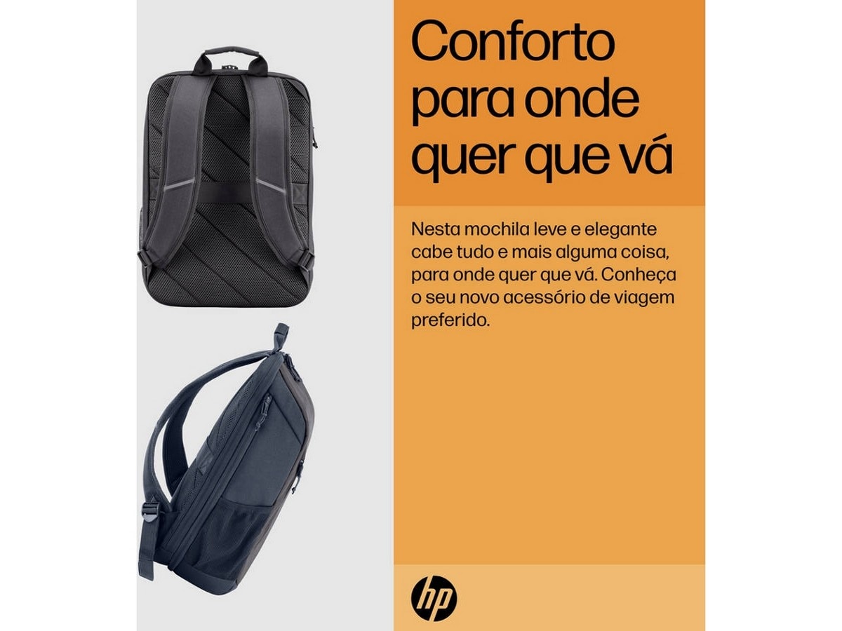 Mochila HP Travel 18L 15.6'' - Preto Azul-6