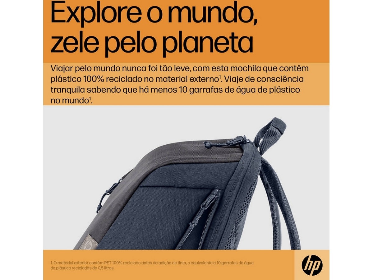Mochila HP Travel 18L 15.6'' - Preto Azul-8