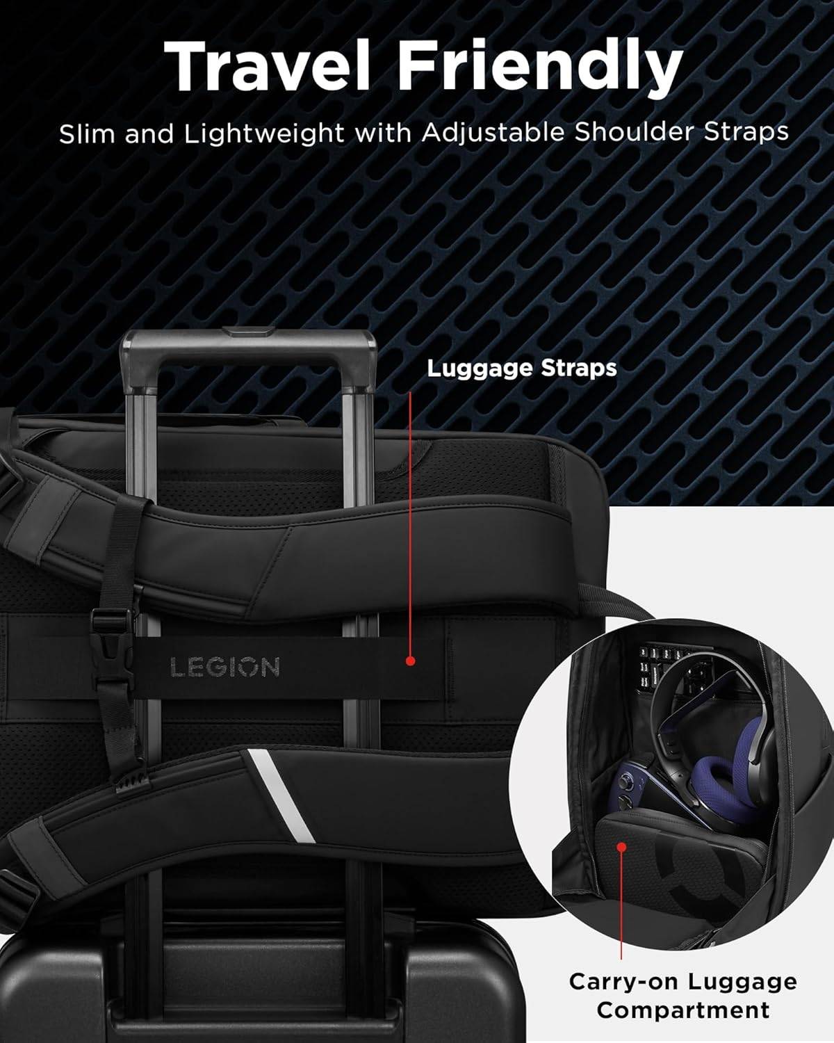 Mochila Gaming Lenovo Legion 17" Backpack GB800 - Cinzento Claro Cinzento-5