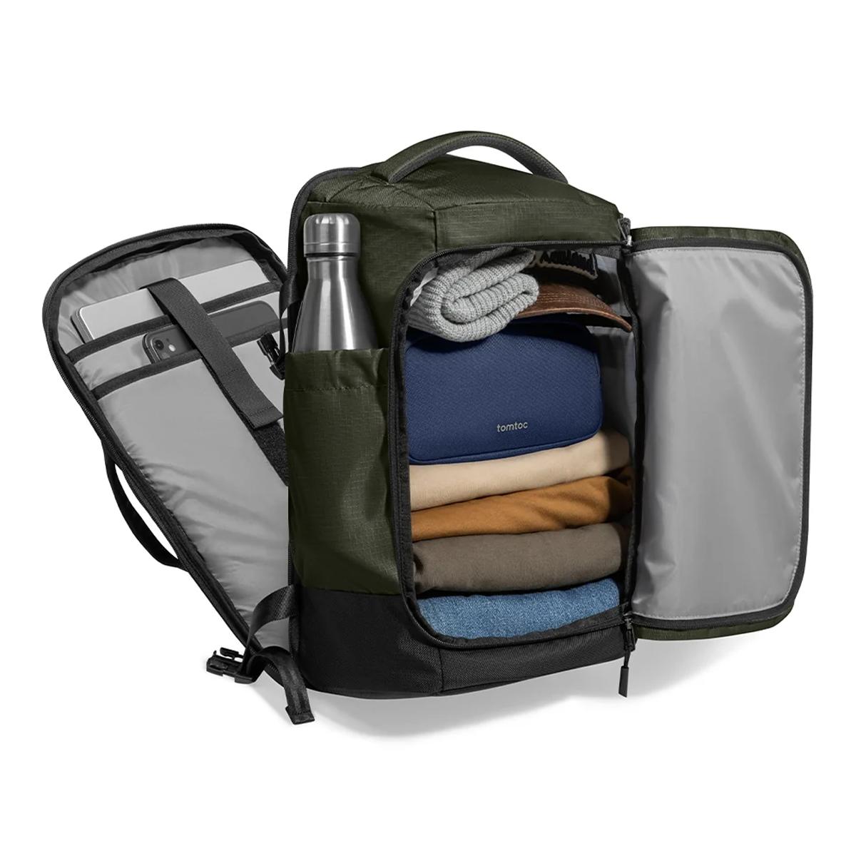 Mochila Tomtoc Navigator T66S1T1 para Portátil 17" 28 L - Verde Verde-3