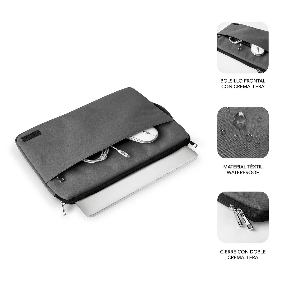 Capa para Portátil 15.6" - Cinzento 2