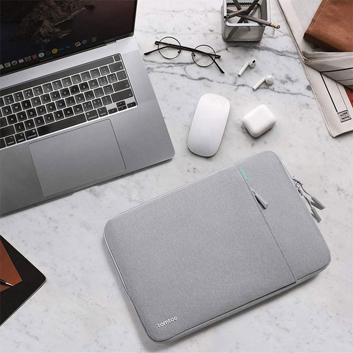 Bolsa Tomtoc Defender para MacBook Air / Pro 14" - Cinzento 5